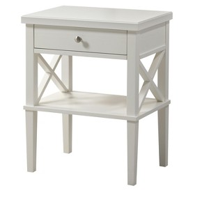 NicBex Nightstand with Drawers and Handles Modern Bedside Table with Open Storage Shelf for Bedroom,Living Room - 1 of 4
