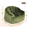 LIVAREEmlen Lazy Sofa with Armrests Stuffed High-Density Foam, Comfy Bean Bag Chair for Adults in Living Room,Bedroom Reading - 2 of 4