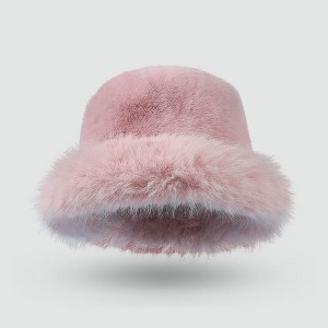 Anna-Kaci Women's Faux Fur Bucket Hat - Winter Warm Stylish - 1 of 4