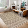 Acekool Striped Area Rug Modern Foldable Washable Non-Slip Soft Plush, Entryway & Bedroom Rug - 3 of 4