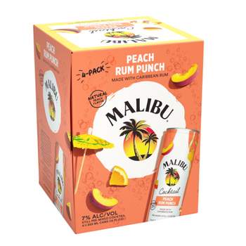 Malibu Peach Rum Punch - 4pk/355ml Cans