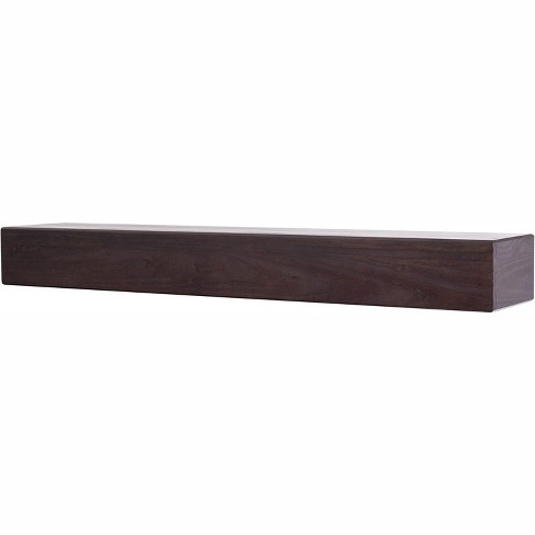 Brown Rustic Floating Wooden Shelf