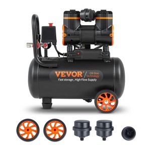 VEVOR 4.8 Gallon Air Compressor, 1.2HP 2.2 CFM@90PSI Oil Free Air Compressor Tank & Max. 116PSI Pressure, 70 dB Ultra Quiet Compressor - 1 of 4