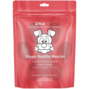 DNA PET Happy Healthy Muscles for Dogs, Grass-Fed Beef Isolate Protein Powder, Amino Acids - 10.58 oz - 1 of 4