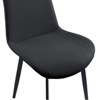 FONTOI Accent Chair Modern Upholstered Chair Set of 2 with Metal Legs for Kitchen and Dining Rooms, Black, 27"*22"*17" - 4 of 4