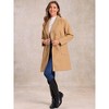 Allegra K Women's Notched Lapel Pockets Double Breasted Long Sleeve Trench Coats - 4 of 4