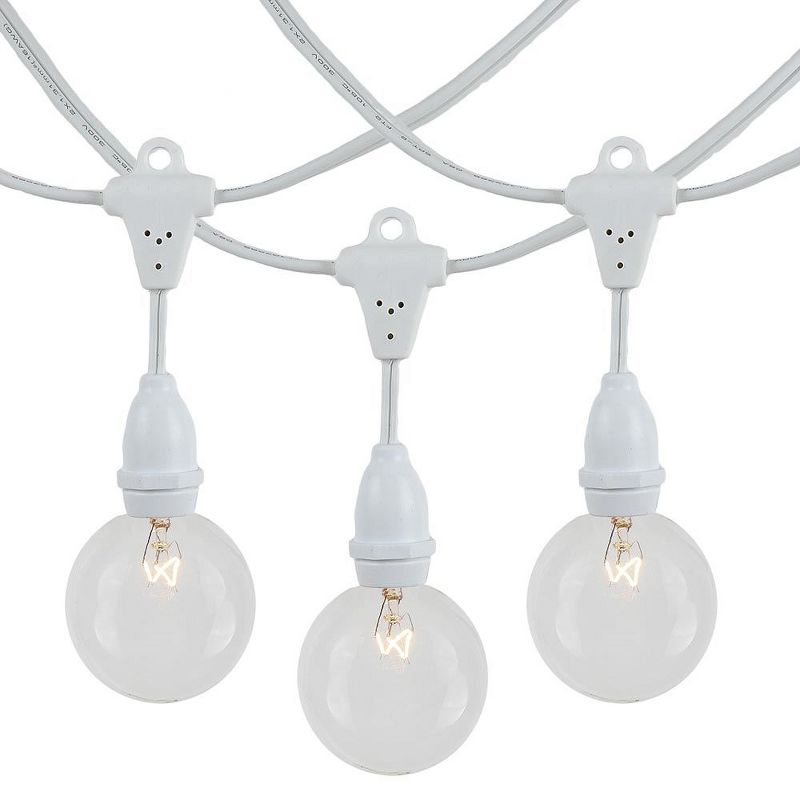 Novelty Lights Globe Outdoor String Lights with 25 suspended Sockets Suspended White Wire 25 Feet, 1 of 9