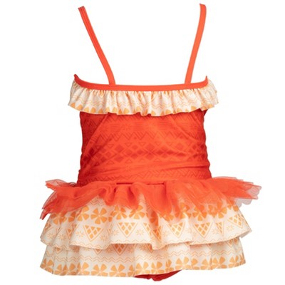 Disney Moana Little Girls Tankini Top and Skirt Orange 6 — фото 4