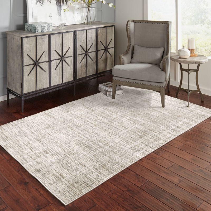 Nirvan Abstract Etchings Indoor Area Rug Beige/Ivory - Captiv8e Designs, 3 of 13