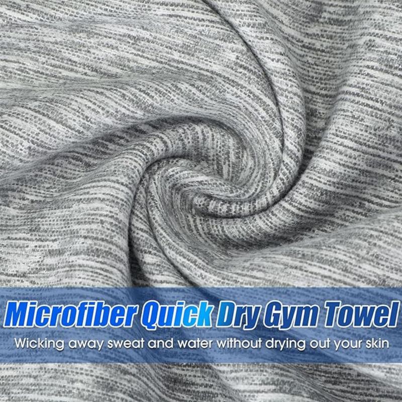 Link Active 5 Pack Microfiber Quick Dry Gym Sports Towel, Odor-Free Absorbent Fiber, Fast Drying, Men & Women Workout Gear for Working Out- Neck Towel, 4 of 9