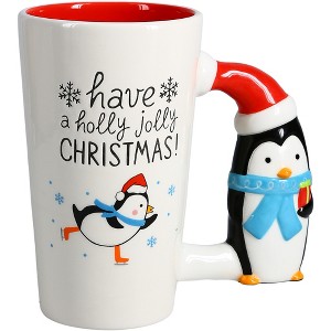 Pavilion Gift Company - Holly Jolly - 17.5 oz Latte Cup - Drinkware - 1 of 4
