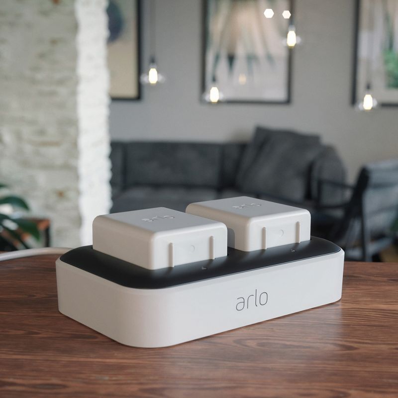 Arlo VMA5400C-100NAR Accessory Dual Charging Station, Charge Up to Two Batteries, Compatible with Arlo Ultra and Pro3 Only - Certified Refurbished, 4 of 7