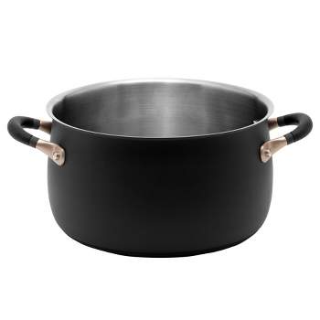 Meyer Accent Series 6.5qt Stainless Steel Induction Stockpot Matte Black
