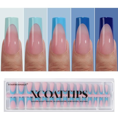 BTArtboxnails XCOATTIPS® Blue Pastel French - Square Collection