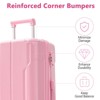 Sapphtopaz Carry-On/Checked Luggages,ABS Hardshell Luggage with Double Wheels, Expandable Lightweight TSA Lock Suitcase - 4 of 4