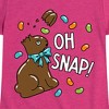 Girls' - Instant Message - Oh Snap Chocolate Bunny Fitted Short Sleeve Graphic T-Shirt - 2 of 4