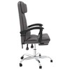 vidaXL Massage Reclining Office Chair Gray Faux Leather - 4 of 4