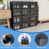 18Pcs Shoe Box Storage Organizer Foldable Sneaker Container Transparent For Entryway, Foyer, Hallway - 4 of 4
