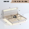 LOVMOR Full Queen King Size Platform Bed Frame with LED Lights, Charging Station, No Box Spring Needed, Easy Assemble - 3 of 4
