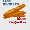 Rerun Island Men's Less Regrets More Baguettes Short Sleeve Graphic Cotton T-Shirt - White S - 2 of 4