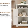 Farmhouse Corner Bathroom Cabinet with Barn Door & Adjustable Shelf, Storage Cabinets for Bathroom, Kitchen, Living Room - 4 of 4