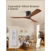 52in Ceiling Fans with Remote Control and Light, 6 Speeds Reversible DC Motor, for Bedroom, Living Room, Indoor, Outdoor, Black and Walnut - 2 of 4