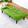 SKRAN 67" Futon Couch, Convertible 3 in 1 Sleeper Bed Couches With Adjustable Backrest,Cup Holders For Living Room, Bedroom - 3 of 4