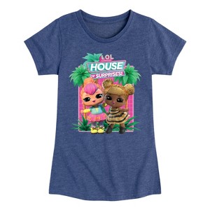 Girls' - Lol Surprise! - Lol Hos Palm Trees Fitted Short Sleeve Graphic T-Shirt - 1 of 4
