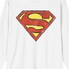 Superman Logo Men's White Crew Neck Long Sleeve Shirt-XXL - 2 of 2