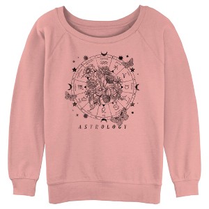 Junior's Women Lost Gods Astrology Decorative Wheel Sweatshirt - 1 of 3