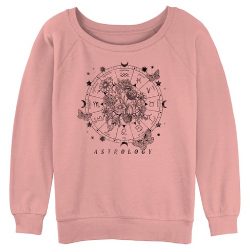 Junior's Women Lost Gods Astrology Decorative Wheel Sweatshirt - image 1 of 3