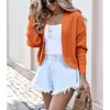 BLUEMING Womens Open Front Knit Cropped Cardigans Sweater Lantern Long Sleeve Fall Casual Shrugs Sweater - 3 of 3