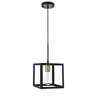 Elegant Lighting Resolute 1 light brass and black Pendant - 3 of 4