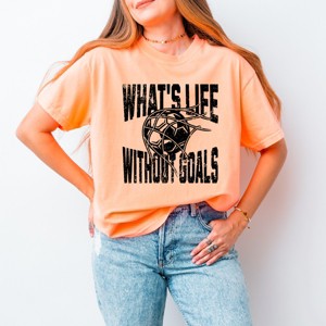 Simply Sage Market What's Life Without Goals Garment Dyed Tee - 1 of 4
