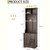 3-in-1 Rustic Farmhouse Entryway Organizer with Bench - 6 Hooks, Storage Cabinet, Anti-Tip Design, Easy Assembly for Small Spaces - 2 of 4