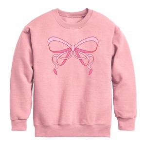 Boys' - Instant Message - Simple Bow Graphic Long Sleeve Fleece Sweatshirt - 1 of 4