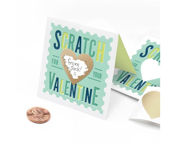 Scratch-Off Valentines Card Mint - Inklings Paperie