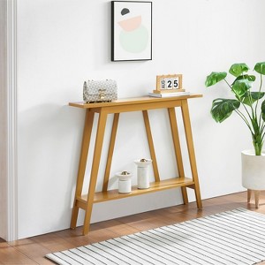 Kings Brand Furniture Console Table - Narrow Sofa Table with Storage Shelf for Hallway, Front Hall, Entryway, Living Room - 1 of 4
