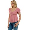 Derek Heart Womens Lace Patch Crinkle Top - 2 of 4
