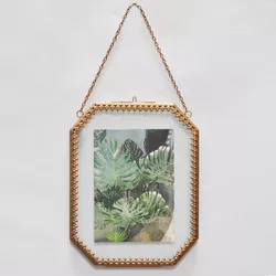 8" x 10" Matted to 5" x 7" Ornate Detail Frame Brass - Opalhouse™