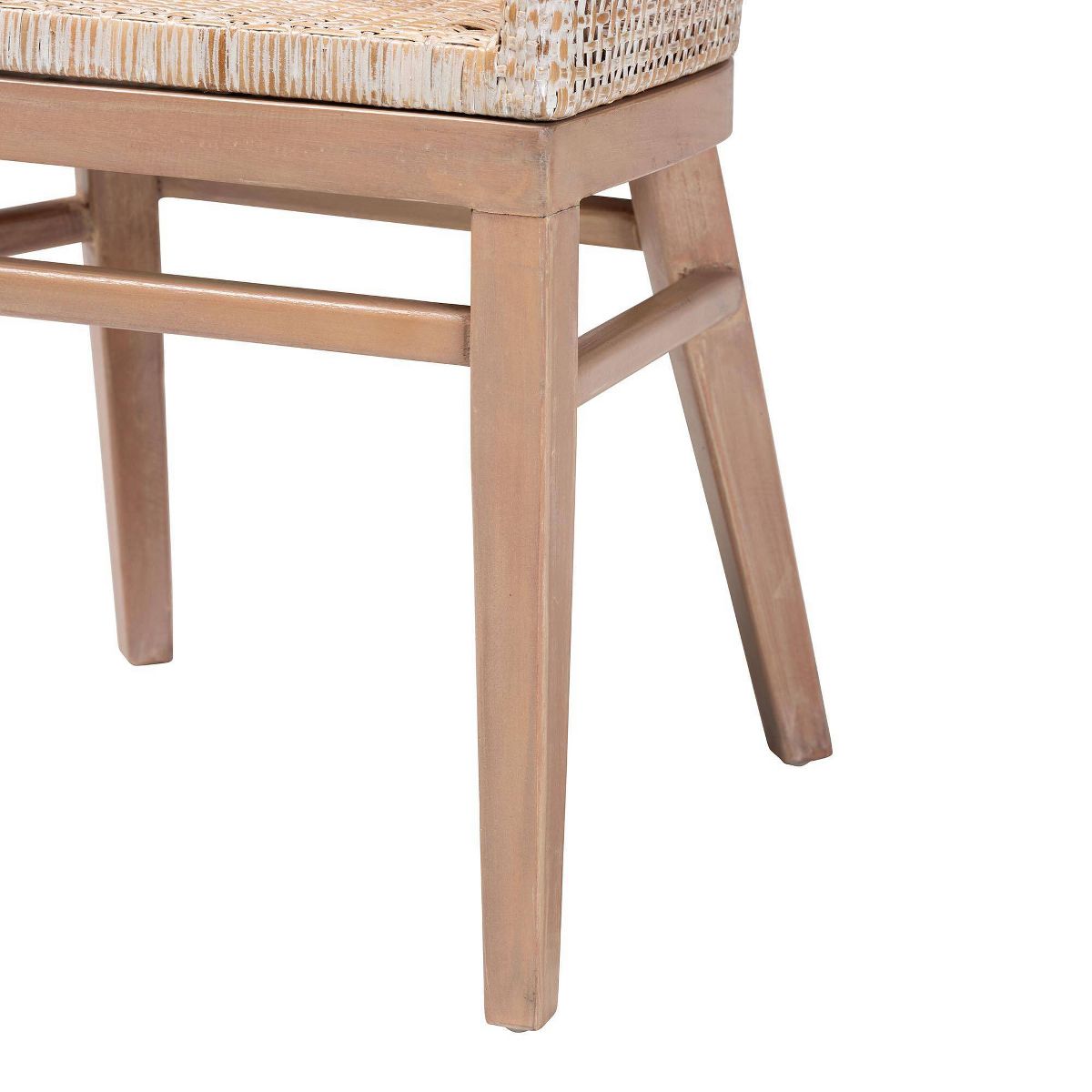 bali & pari Papua Rattan Dining Chair: Mahogany Frame, Bohemian Design, Rounded Backrest - thumbnail 7