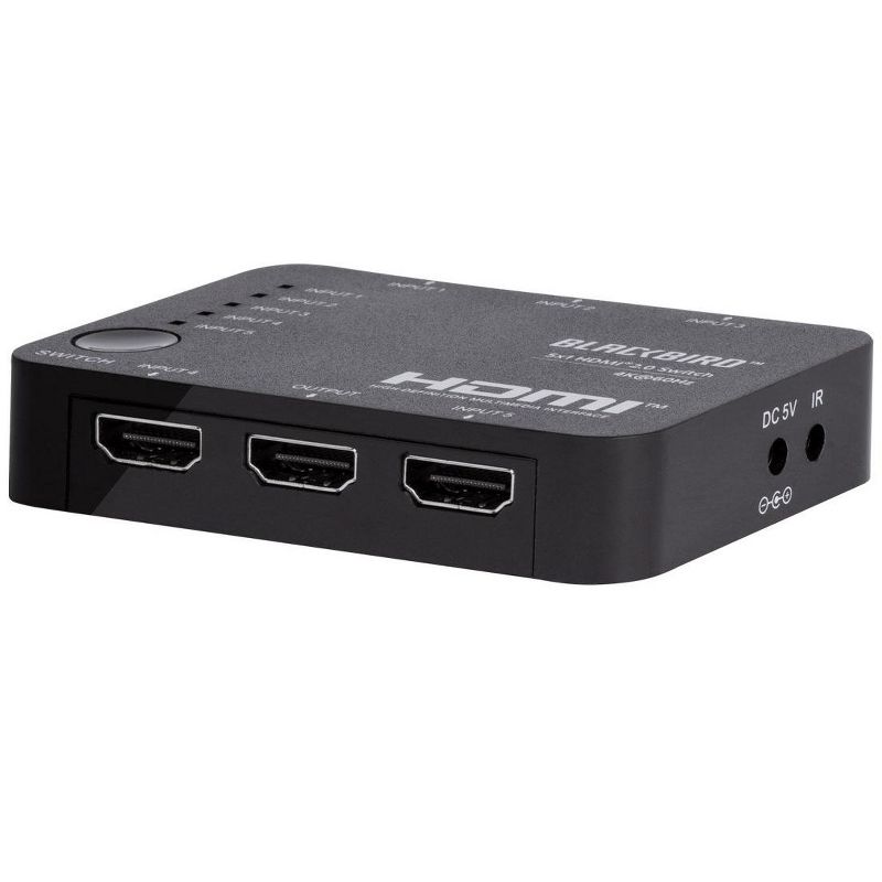 Monoprice Blackbird 4K 5x1 HDMI 2.0 Switch, HDR, HDR10, 18G, HDCP 2.2, Dolby Vision, 4K@60Hz, Hybrid Log-Gamma, 5 Inputs 1 Output, With IR Controler, 3 of 7