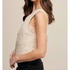 Women's Fitted Linen Vest - Listicle - 2 of 3