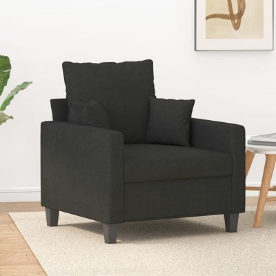 vidaXL Sofa Chair Black 23.6 in. Fabric
