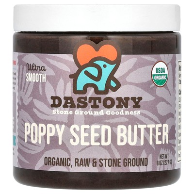 Dastony Organic Poppy Seed Butter, Ultra Smooth, 8 oz (227 g)