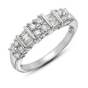 Gabriella Anniversary Band Ring  for Women CZ Sterling Silver Ginger Lyne Collection Size 11 - 1 of 4