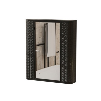 CLIHOME Wall-Mounted Bathroom Cabinet with Mirror, 2 Inner Shelves for Storage, Modern Farmhouse Over Toilet or Vanity Organizer