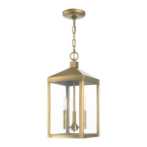Livex Lighting Nyack 3 - Light Pendant in  Antique Brass - 1 of 2