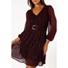 Petal and Pup Womens Glimmer Long Sleeve Mini Dress - 2 of 4
