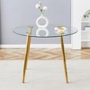 TiramisuBest Creative Design Veneered MDF Wood Structure Rectangular Walnut Dining Table, Showcasing the Elegance,Walnut - 4 of 4
